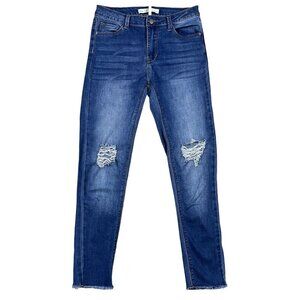 Papaya High-Rise Raw Hem Whisker Ripped Jeans Size 9